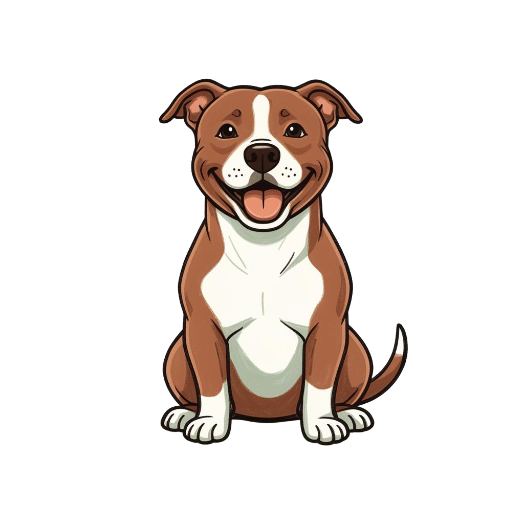 Hank the friendly pit bull mascot
